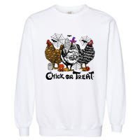 Chick Or Treat Halloween Spooky Chicken Garment-Dyed Sweatshirt