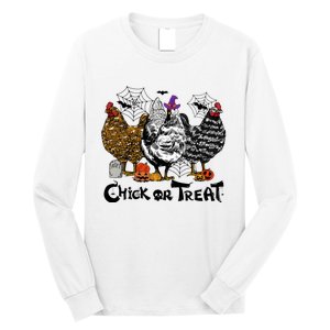 Chick Or Treat Halloween Spooky Chicken Long Sleeve Shirt