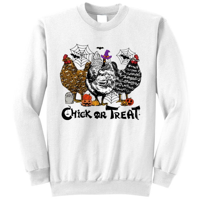 Chick Or Treat Halloween Spooky Chicken Sweatshirt