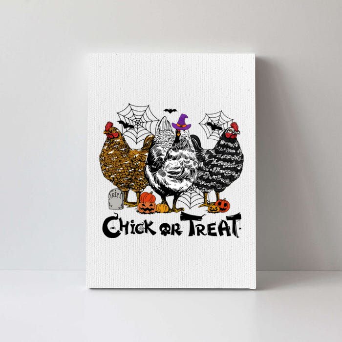 Chick Or Treat Halloween Spooky Chicken Canvas