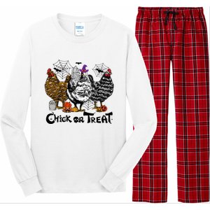 Chick Or Treat Halloween Spooky Chicken Long Sleeve Pajama Set