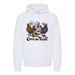 Chick Or Treat Halloween Spooky Chicken Premium Hoodie