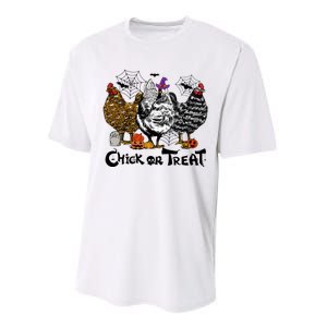 Chick Or Treat Halloween Spooky Chicken Performance Sprint T-Shirt