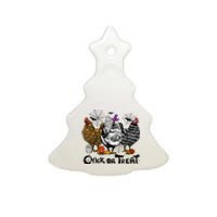 Chick Or Treat Halloween Spooky Chicken Ceramic Tree Ornament