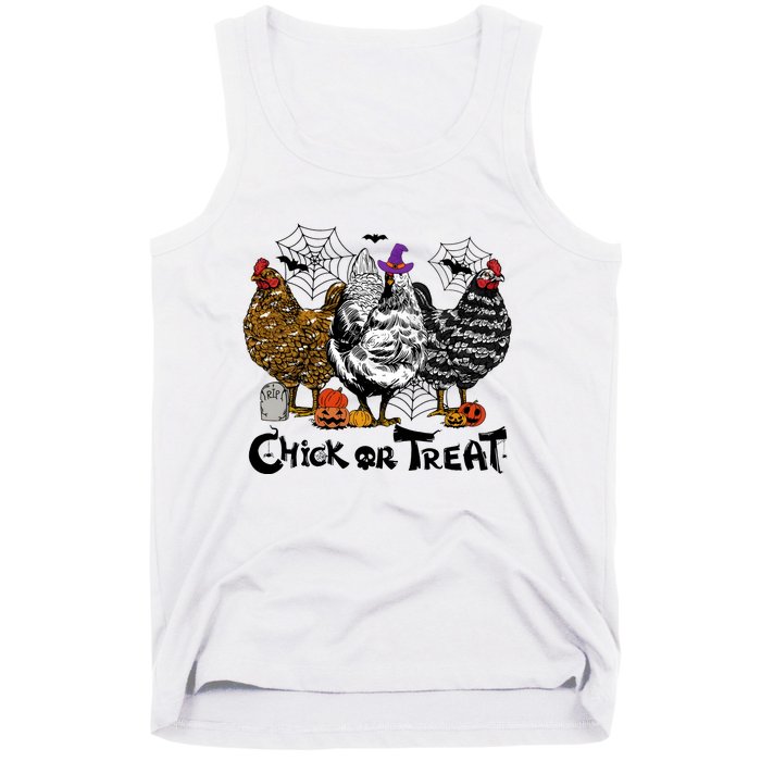 Chick Or Treat Halloween Spooky Chicken Tank Top