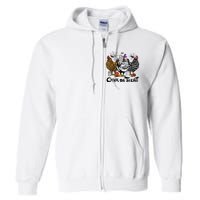 Chick Or Treat Halloween Spooky Chicken Full Zip Hoodie