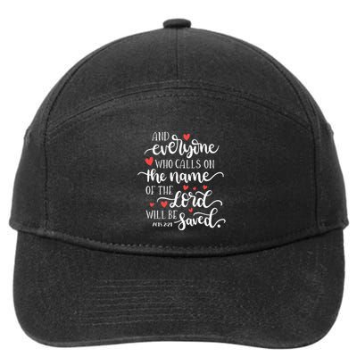 Calls On The Name Of The Lord Will Be Saved Jesus 7-Panel Snapback Hat