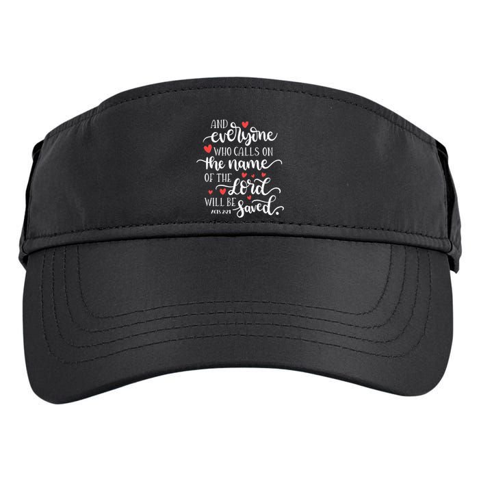 Calls On The Name Of The Lord Will Be Saved Jesus Adult Drive Performance Visor
