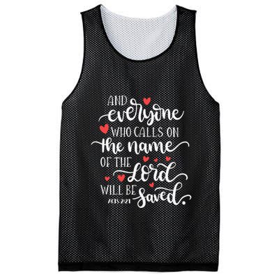 Calls On The Name Of The Lord Will Be Saved Jesus Mesh Reversible Basketball Jersey Tank