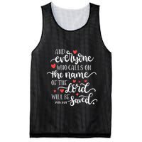 Calls On The Name Of The Lord Will Be Saved Jesus Mesh Reversible Basketball Jersey Tank