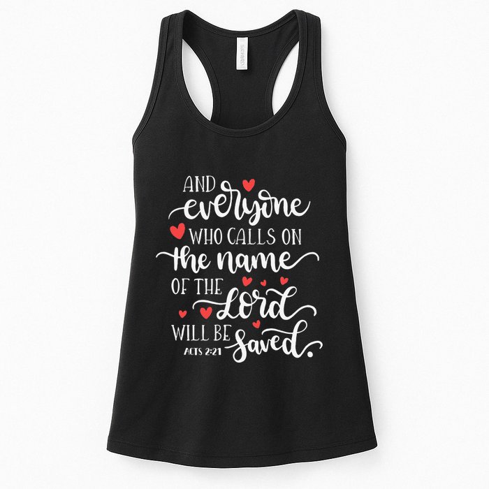 Calls On The Name Of The Lord Will Be Saved Jesus Womens Tank Top