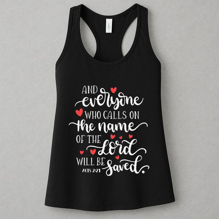 Calls On The Name Of The Lord Will Be Saved Jesus Womens Tank Top