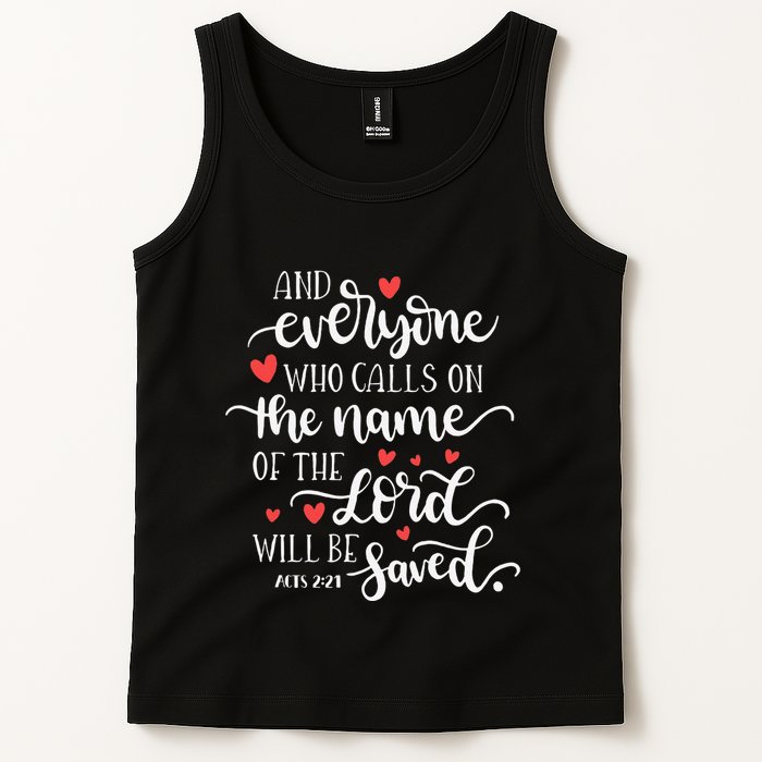 Calls On The Name Of The Lord Will Be Saved Jesus Tank Top