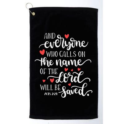 Calls On The Name Of The Lord Will Be Saved Jesus Golf Towel