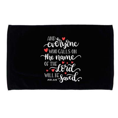 Calls On The Name Of The Lord Will Be Saved Jesus Microfiber Hand Towel