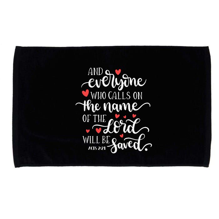 Calls On The Name Of The Lord Will Be Saved Jesus Microfiber Hand Towel