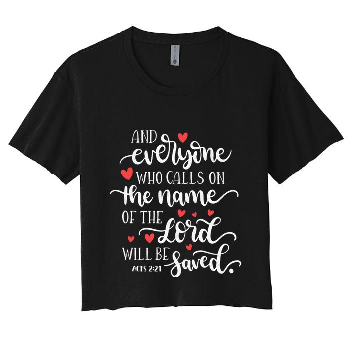 Calls On The Name Of The Lord Will Be Saved Jesus Crop Top