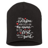 Calls On The Name Of The Lord Will Be Saved Jesus Short Acrylic Beanie