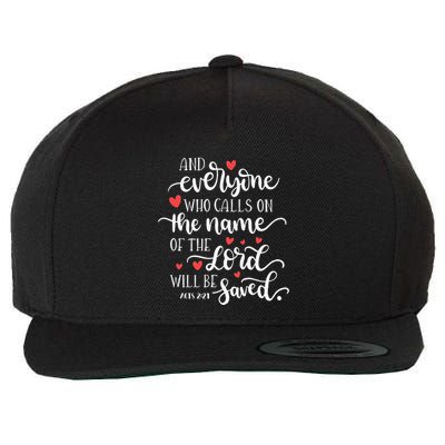 Calls On The Name Of The Lord Will Be Saved Jesus Wool Snapback Cap
