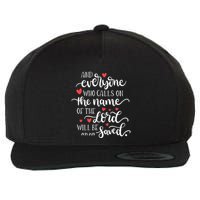 Calls On The Name Of The Lord Will Be Saved Jesus Wool Snapback Cap