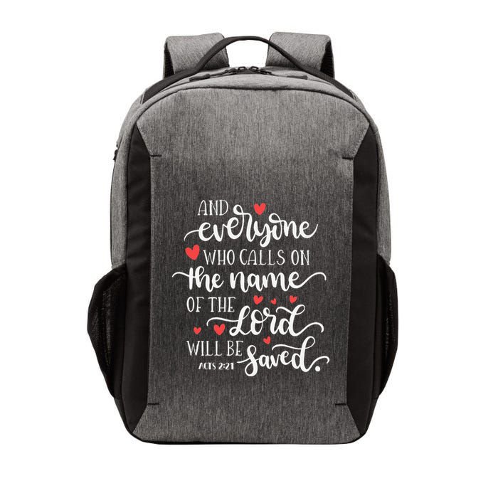 Calls On The Name Of The Lord Will Be Saved Jesus Vector Backpack