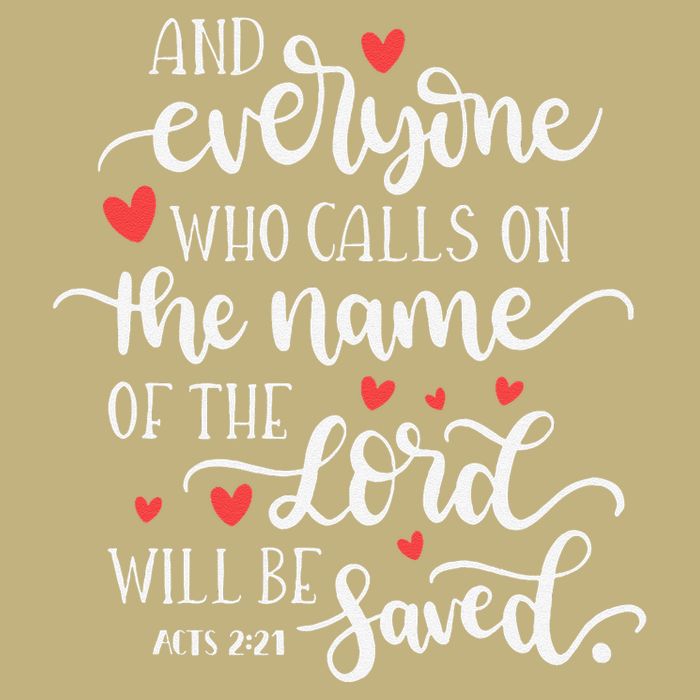 Calls On The Name Of The Lord Will Be Saved Jesus Button