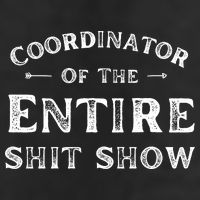 Coordinator Of The Entire Shit Show Funny Saying Sarcastic Garment-Dyed Fleece Hoodie