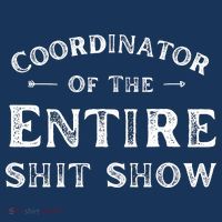 Coordinator Of The Entire Shit Show Funny Saying Sarcastic Button