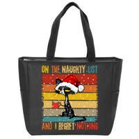 Cat On The List Of Naughty And I Regret Nothing Christmas Zip Tote Bag