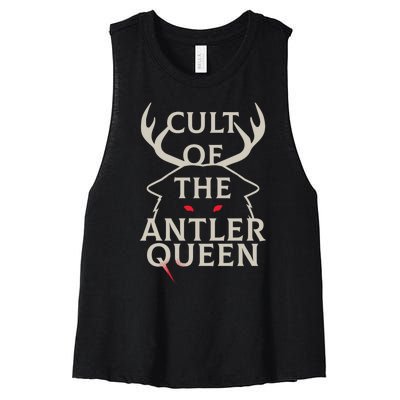 Cult Of The Antler Queen Women's Racerback Cropped Tank