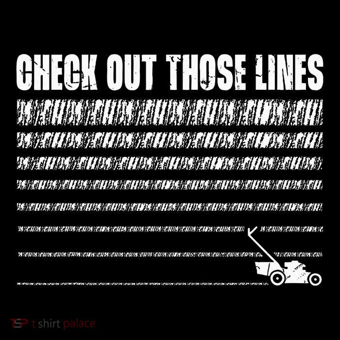 Check Out Those Lines Lawn Mower Lawnmower Funny Flatbill Hat