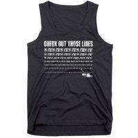 Check Out Those Lines Lawn Mower Lawnmower Funny Tank Top