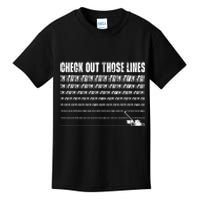 Check Out Those Lines Lawn Mower Lawnmower Funny Kids T-Shirt