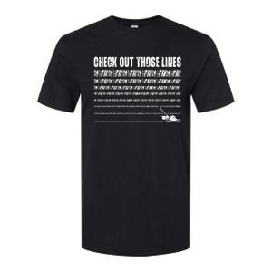 Check Out Those Lines Lawn Mower Lawnmower Funny Softstyle CVC T-Shirt