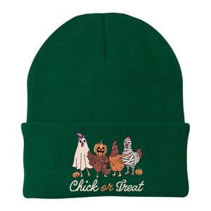 Chick Or Treat Halloween Witch Spooky Chicken Knit Cap Winter Beanie