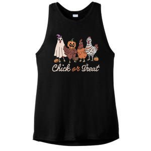 Chick Or Treat Halloween Witch Spooky Chicken Ladies PosiCharge Tri-Blend Wicking Tank