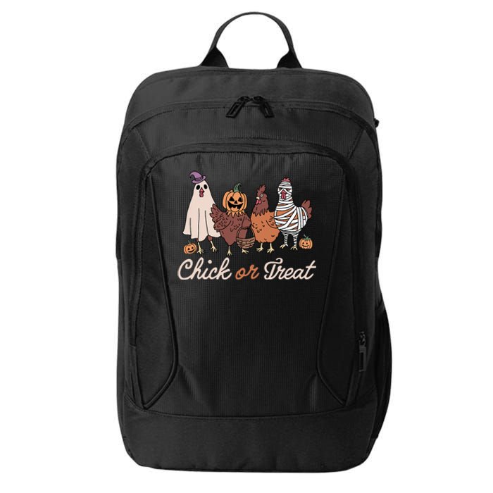 Chick Or Treat Halloween Witch Spooky Chicken City Backpack