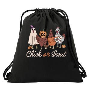 Chick Or Treat Halloween Witch Spooky Chicken Drawstring Bag