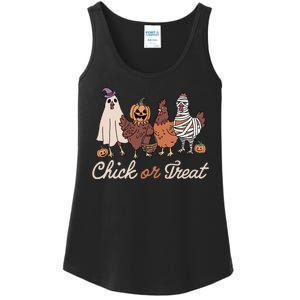 Chick Or Treat Halloween Witch Spooky Chicken Ladies Essential Tank