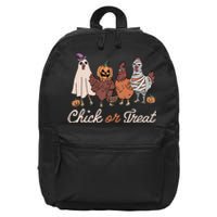 Chick Or Treat Halloween Witch Spooky Chicken 16 in Basic Backpack