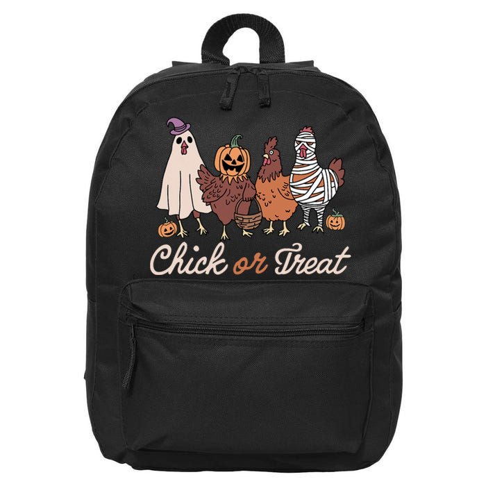 Chick Or Treat Halloween Witch Spooky Chicken 16 in Basic Backpack