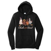 Chick Or Treat Halloween Witch Spooky Chicken Women's Pullover Hoodie