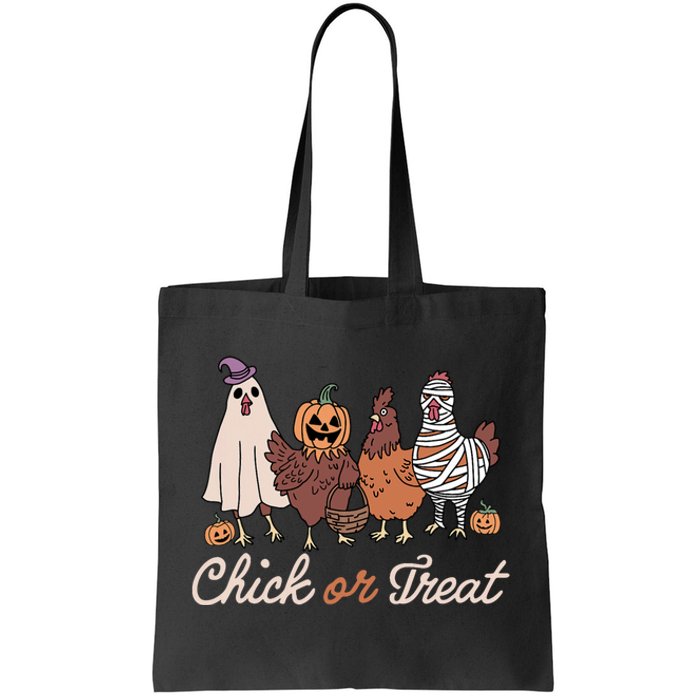 Chick Or Treat Halloween Witch Spooky Chicken Tote Bag