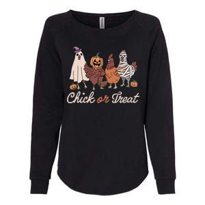 Chick Or Treat Halloween Witch Spooky Chicken Womens California Wash Sweatshirt