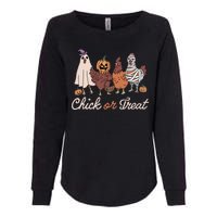 Chick Or Treat Halloween Witch Spooky Chicken Womens California Wash Sweatshirt