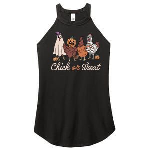 Chick Or Treat Halloween Witch Spooky Chicken Women's Perfect Tri Rocker Tank