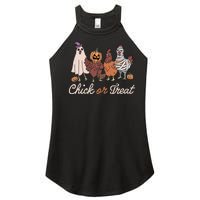 Chick Or Treat Halloween Witch Spooky Chicken Women's Perfect Tri Rocker Tank