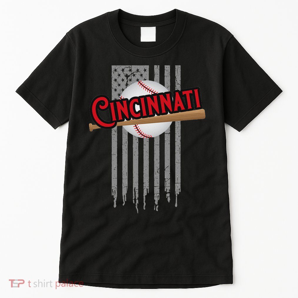 Cincinnati Oh Usa Flag The Queens Chip City Basic Cincy Tall T-Shirt