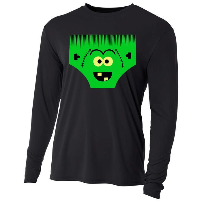 Creepy Of Underwear Face Halloween Costume Cooling Performance Long Sleeve Crew