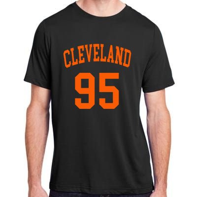 Cleveland Ohio Us American College Font Number 95 Adult ChromaSoft Performance T-Shirt